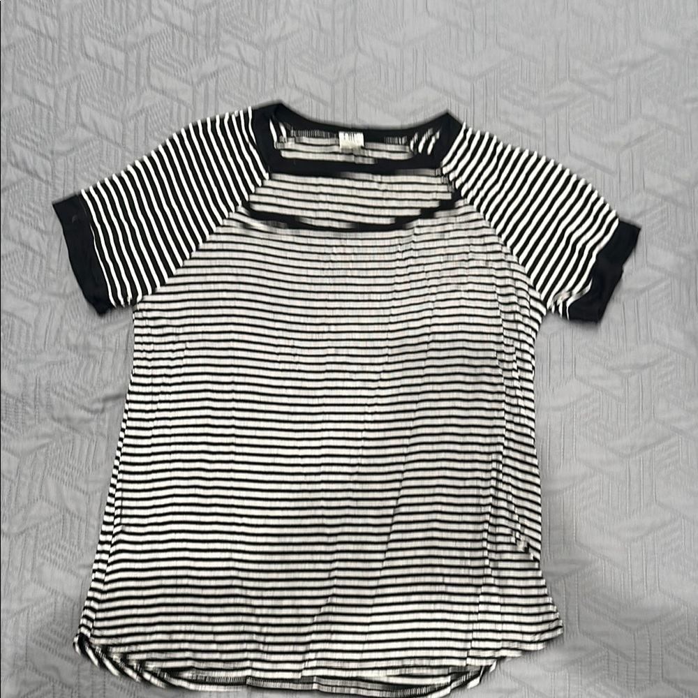 Black and White Striped T-Shirt